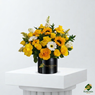 Elegant yellow vase