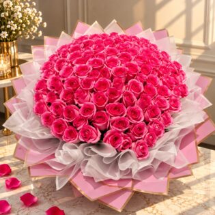 100 Pink Roses