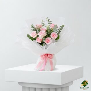 8 Pink Roses